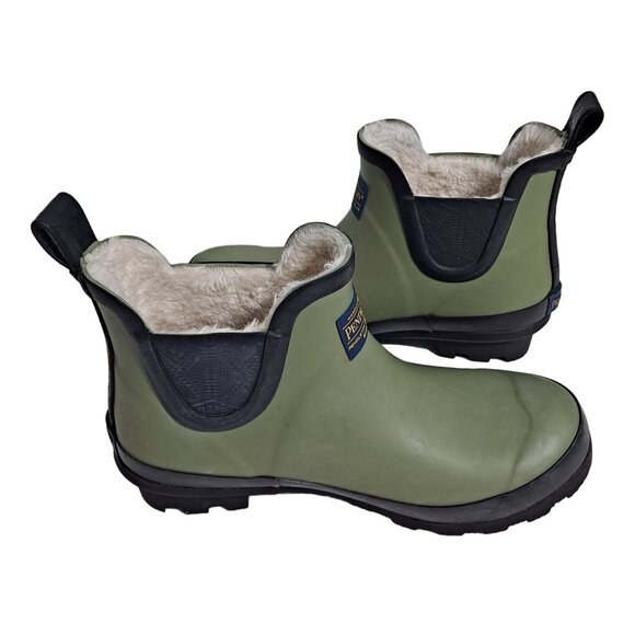 Pendleton Shoes - Pendleton Chelsea Boots Woman 7 Green Rubber Waterproof Lined Slip On Comfort